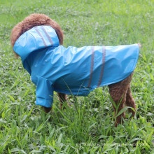 custom OEM portable waterproof reflective outdoor plastic dog jacket pet raincoat